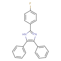 Chemical structure of 2-(4-fluorophenyl)-4,5-diphenyl-1H-imidazole - CSSB00121572090