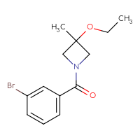 Chemical structure of 1-(3-bromobenzoyl)-3-ethoxy-3-methylazetidine - CSSB00017927821