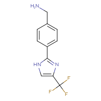 Chemical structure of 1-{4-[4-(trifluoromethyl)-1H-imidazol-2-yl]phenyl}methanamine - CSSB00002079778