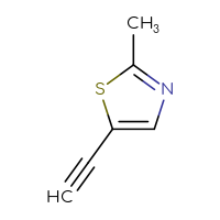 Chemical structure of 5-ethynyl-2-methyl-1,3-thiazole - CSSB00014105916