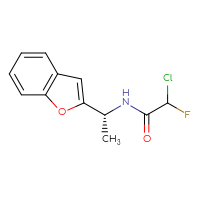 Chemical structure of N-[(1R)-1-(1-benzofuran-2-yl)ethyl]-2-chloro-2-fluoroacetamide - CSSB21332119770