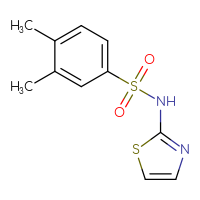 Chemical structure of 3,4-dimethyl-N-(1,3-thiazol-2-yl)benzene-1-sulfonamide - CSSB00026438941