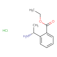 Chemical structure of ethyl 2-[(1R)-1-aminoethyl]benzoate hydrochloride - CSSB20963518051