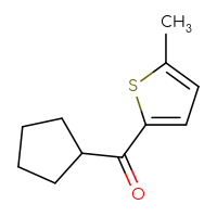 Chemical structure of cyclopentyl(5-methylthiophen-2-yl)methanone - CSSB00011267992