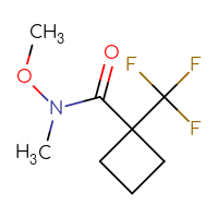 Chemical structure of N-methoxy-N-methyl-1-(trifluoromethyl)cyclobutane-1-carboxamide - CSSB00103313027