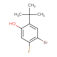 Chemical structure of 4-bromo-2-tert-butyl-5-fluorophenol - CSSB00102420585