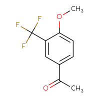 Chemical structure of 1-[4-methoxy-3-(trifluoromethyl)phenyl]ethan-1-one - CSSB00000035541