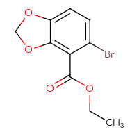 Chemical structure of ethyl 5-bromo-2H-1,3-benzodioxole-4-carboxylate - CSSB00021559197