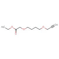 Chemical structure of ethyl 2-[4-(prop-2-yn-1-yloxy)butoxy]acetate - CSSB03508549808