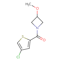 Chemical structure of 1-(4-chlorothiophene-2-carbonyl)-3-methoxyazetidine - CSSB01991482843