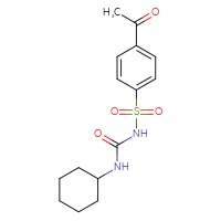 Chemical structure of 3-(4-acetylbenzenesulfonyl)-1-cyclohexylurea - CSSB00000037573