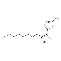 Chemical structure of 5'-methyl-3-octyl-2,2'-bithiophene - CSSB06582870785