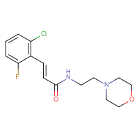 Chemical structure of (2E)-3-(2-chloro-6-fluorophenyl)-N-[2-(morpholin-4-yl)ethyl]prop-2-enamide - CSSS00160304908