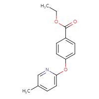 Chemical structure of ethyl 4-[(5-methylpyridin-2-yl)oxy]benzoate - CSSB00008260572