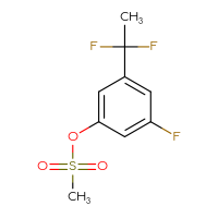 Chemical structure of 3-(1,1-difluoroethyl)-5-fluorophenyl methanesulfonate - CSSB15156758781