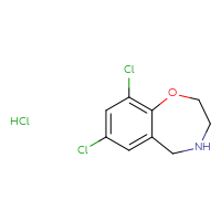 Chemical structure of 7,9-dichloro-2,3,4,5-tetrahydro-1,4-benzoxazepine hydrochloride - CSSB03549770538