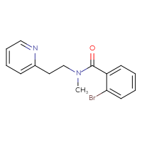 Chemical structure of 2-bromo-N-methyl-N-[2-(pyridin-2-yl)ethyl]benzamide - CSSB00000390907