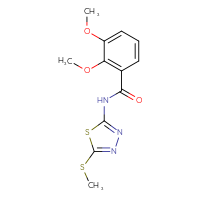 Chemical structure of 2,3-dimethoxy-N-[5-(methylsulfanyl)-1,3,4-thiadiazol-2-yl]benzamide - CSSB00121651135