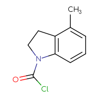 Chemical structure of 4-methyl-2,3-dihydro-1H-indole-1-carbonyl chloride - CSSB14992070057
