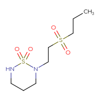 Chemical structure of 2-[2-(propane-1-sulfonyl)ethyl]-1λ⁶,2,6-thiadiazinane-1,1-dione - CSMB02136688257