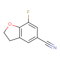 Chemical structure of 7-fluoro-2,3-dihydro-1-benzofuran-5-carbonitrile - CSSB00056023255