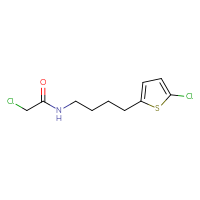 Chemical structure of 2-chloro-N-[4-(5-chlorothiophen-2-yl)butyl]acetamide - CSSB01886106207