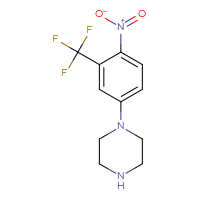 Chemical structure of 1-[4-nitro-3-(trifluoromethyl)phenyl]piperazine - CSSB00020611332