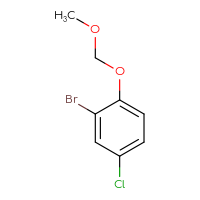 Chemical structure of 2-bromo-4-chloro-1-(methoxymethoxy)benzene - CSSB00009812504