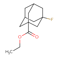 Chemical structure of ethyl 3-fluoroadamantane-1-carboxylate - CSSB01993471847