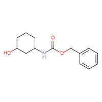 Chemical structure of benzyl N-(3-hydroxycyclohexyl)carbamate - CSSB00011528693