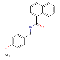 Chemical structure of N-[(4-methoxyphenyl)methyl]naphthalene-1-carboxamide - CSSB00046107362