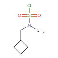 Chemical structure of N-(cyclobutylmethyl)-N-methylsulfamoyl chloride - CSSB00011762671
