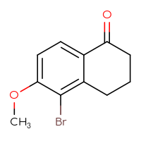 Chemical structure of 5-bromo-6-methoxy-1,2,3,4-tetrahydronaphthalen-1-one - CSSB00010009198