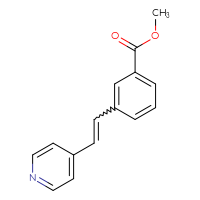 Chemical structure of methyl 3-[2-(pyridin-4-yl)ethenyl]benzoate - CSSB21253047443