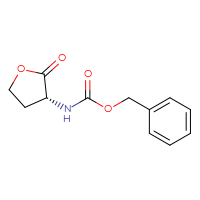 Chemical structure of benzyl N-[(3R)-2-oxooxolan-3-yl]carbamate - CSSB00015284579