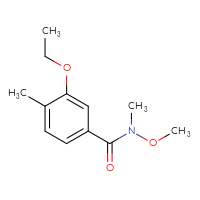 Chemical structure of 3-ethoxy-N-methoxy-N,4-dimethylbenzamide - CSSB01993095899