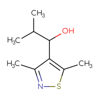 Chemical structure of 1-(3,5-dimethyl-1,2-thiazol-4-yl)-2-methylpropan-1-ol - CSSB00011046717