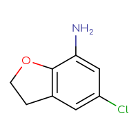 Chemical structure of 5-chloro-2,3-dihydro-1-benzofuran-7-amine - CSSB00000707369