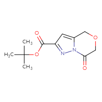 Chemical structure of tert-butyl 7-oxo-4H,6H,7H-pyrazolo[3,2-c][1,4]oxazine-2-carboxylate - CSSB15000821376
