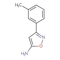 Chemical structure of 3-(3-methylphenyl)-1,2-oxazol-5-amine - CSSB00011233966