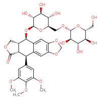 Chemical structure of (10R,11S,15R,16R)-16-{[(2R,3R,4S,5S,6R)-3,4,5-trihydroxy-6-({[(2R,3R,4S,5S,6R)-3,4,5-trihydroxy-6-(hydroxymethyl)oxan-2-yl]oxy}methyl)oxan-2-yl]oxy}-10-(3,4,5-trimethoxyphenyl)-4,6,13-trioxatetracyclo[7.7.0.0³,⁷.0¹¹,¹⁵]hexadeca-1,3(7),8-trien-12-one - CSSB14929136752