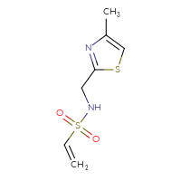 Chemical structure of N-[(4-methyl-1,3-thiazol-2-yl)methyl]ethene-1-sulfonamide - CSSB00154417399