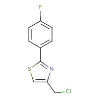 Chemical structure of 4-(chloromethyl)-2-(4-fluorophenyl)-1,3-thiazole - CSSB00000184808