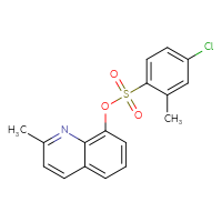 Chemical structure of 2-methylquinolin-8-yl 4-chloro-2-methylbenzene-1-sulfonate - CSSB00027383593