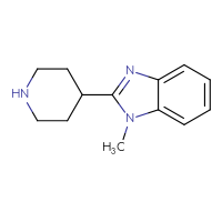 Chemical structure of 1-methyl-2-(piperidin-4-yl)-1H-1,3-benzodiazole - CSSS00000320612