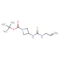 Chemical structure of tert-butyl 3-{[(prop-2-en-1-yl)carbamothioyl]amino}azetidine-1-carboxylate - CSSB01385379936