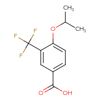 Chemical structure of 4-(propan-2-yloxy)-3-(trifluoromethyl)benzoic acid - CSSB00005743011