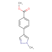 Chemical structure of methyl 4-(1-methyl-1H-pyrazol-4-yl)benzoate - CSSB00025811336