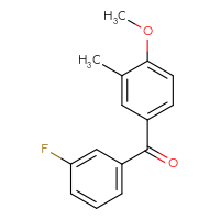 Chemical structure of (3-fluorophenyl)(4-methoxy-3-methylphenyl)methanone - CSSB00000438998