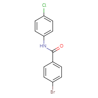 Chemical structure of 4-bromo-N-(4-chlorophenyl)benzamide - CSSB00000249964